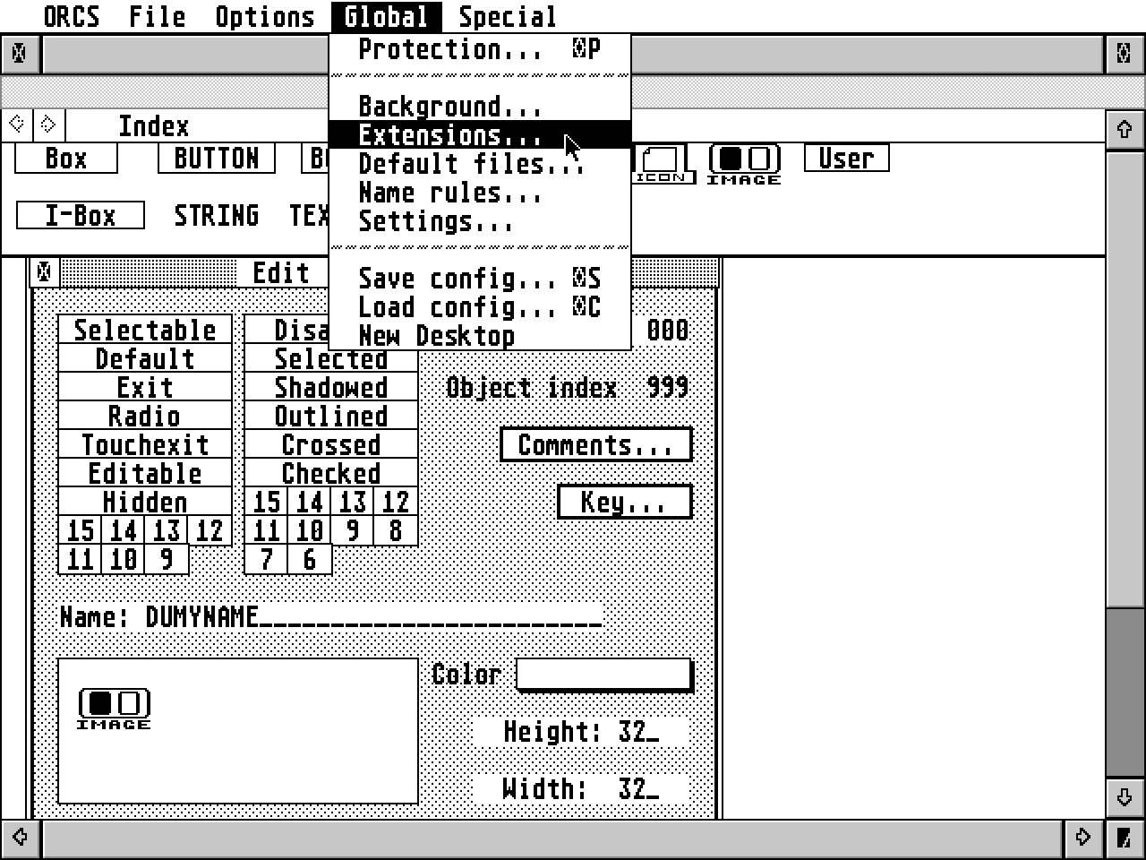 ORCS - Otto's Resource Construction Set atari screenshot